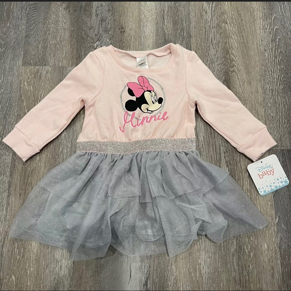 Disney Baby Tiered Tutu Long Sleeve Dress 12m